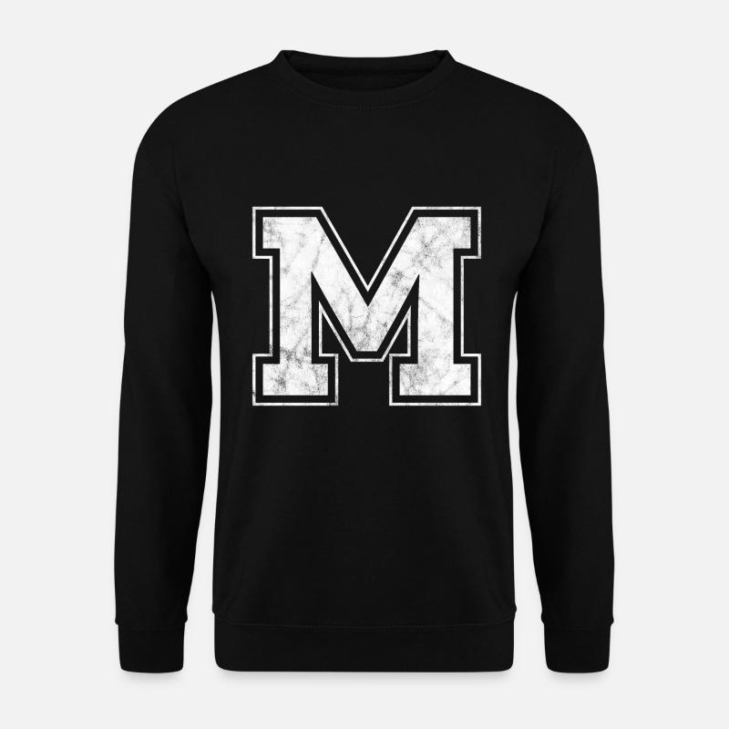 Buchstabe M - Unisex Pullover - Schwarz