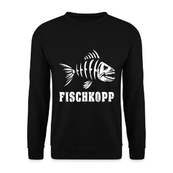 Fischkopp - Unisex Sweatshirt - black - Front - Alina (178cm) & Michal (187cm)