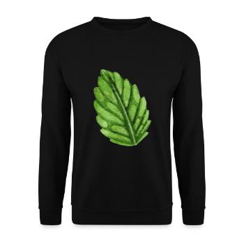 Menthe menthe mint - Sweat-shirt Unisexe - noir - Devant - Alina (178cm) & Michal (187cm)