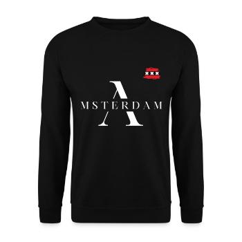 Amsterdam T-shirt - Sweat-shirt Unisexe - noir - Devant - Alina (178cm) & Michal (187cm)