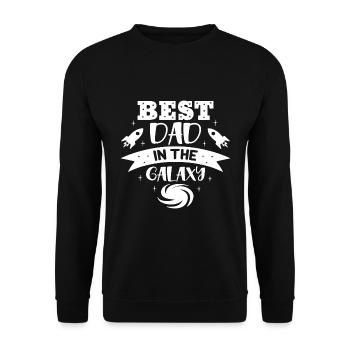 Best Dad in the Galaxy - Unisex Sweatshirt - black - Front - Alina (178cm) & Michal (187cm)
