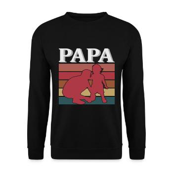GRANDPA - Unisex Sweatshirt - black - Front - Alina (178cm) & Michal (187cm)