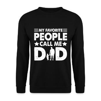 Dad - Father's Day - Men's Day - Gift - Unisex Sweatshirt - black - Front - Alina (178cm) & Michal (187cm)
