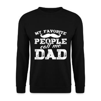 Dad - Father's Day - Men's Day - Gift - Unisex Sweatshirt - black - Front - Alina (178cm) & Michal (187cm)
