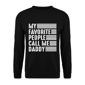 Dad - Father's Day - Men's Day - Gift - Unisex Sweatshirt - black - Front - Alina (178cm) & Michal (187cm)