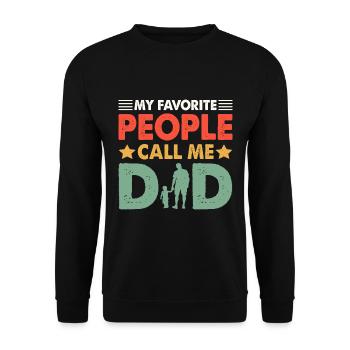 Dad - Father's Day - Men's Day - Gift - Unisex Sweatshirt - black - Front - Alina (178cm) & Michal (187cm)