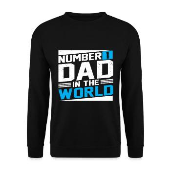 no1 papa du monde - Sweat-shirt Unisexe - noir - Devant - Alina (178cm) & Michal (187cm)