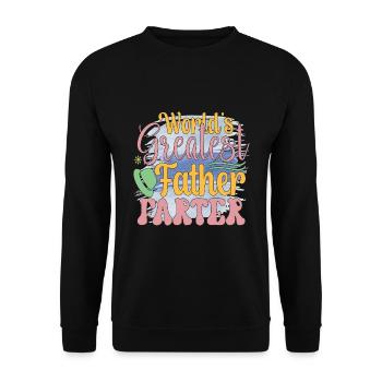 My father is my hero - Unisex Sweatshirt - black - Front - Alina (178cm) & Michal (187cm)