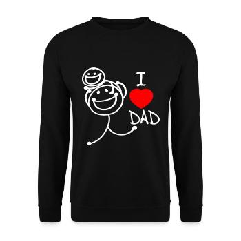 j’adore papa FR - Sweat-shirt Unisexe - noir - Devant - Alina (178cm) & Michal (187cm)