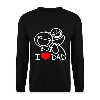 j’adore papa FR - Sweat-shirt Unisexe - noir - Devant - Alina (178cm) & Michal (187cm)