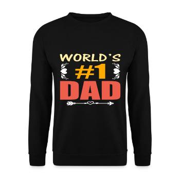 no1 papa du monde - Sweat-shirt Unisexe - noir - Devant - Alina (178cm) & Michal (187cm)