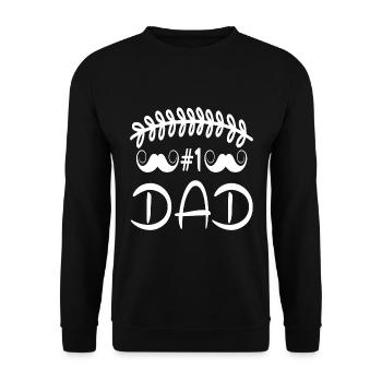 no1 papa du monde - Sweat-shirt Unisexe - noir - Devant - Alina (178cm) & Michal (187cm)