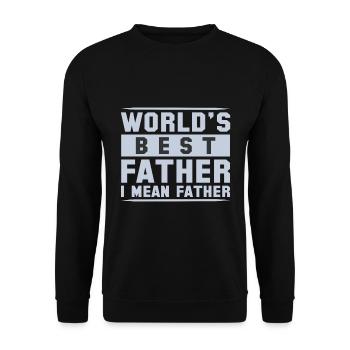 Weltweit bester Farter Mid-Range Dad- Funny Dads - Unisex Pullover - Schwarz - Vorne - Alina (178cm) & Michal (187cm)