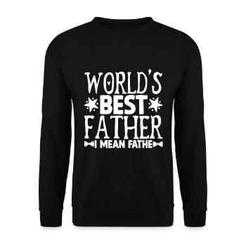 Weltweit bester Farter Mid-Range Dad- Funny Dads - Unisex Pullover - Schwarz - Vorne - Alina (178cm) & Michal (187cm)