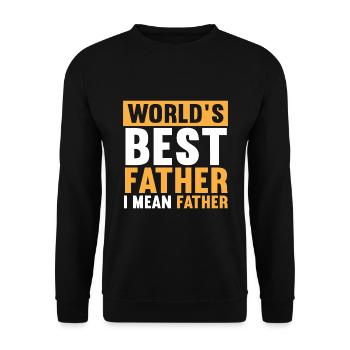 Weltweit bester Farter Mid-Range Dad- Funny Dads - Unisex Pullover - Schwarz - Vorne - Alina (178cm) & Michal (187cm)