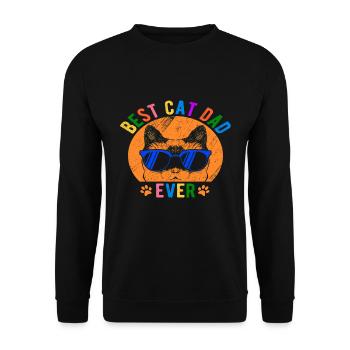 Cat's father - Unisex Sweatshirt - black - Front - Alina (178cm) & Michal (187cm)