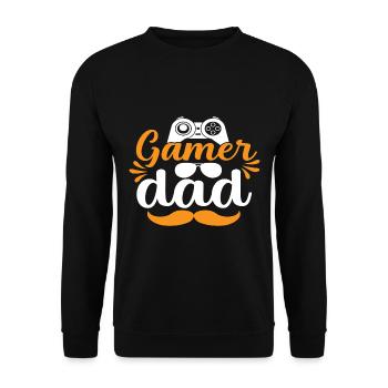 FATHER S DAY Gamer - Unisex Sweatshirt - black - Front - Alina (178cm) & Michal (187cm)