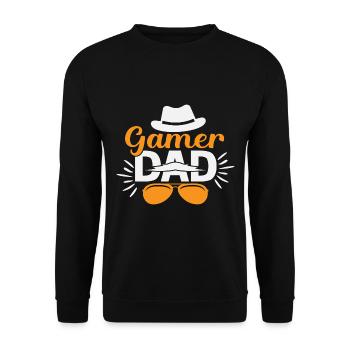 FATHER S DAY Gamer - Unisex Sweatshirt - black - Front - Alina (178cm) & Michal (187cm)