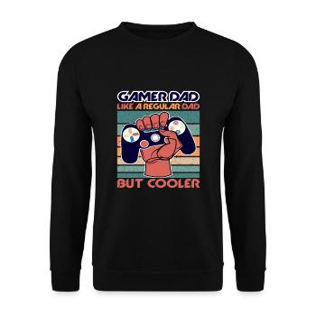 FATHER S DAY Gamer - Unisex Sweatshirt - black - Front - Alina (178cm) & Michal (187cm)