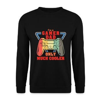 FATHER S DAY Gamer - Unisex Sweatshirt - black - Front - Alina (178cm) & Michal (187cm)