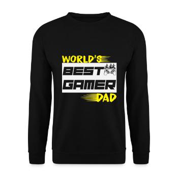 FATHER S DAY Gamer - Unisex Sweatshirt - black - Front - Alina (178cm) & Michal (187cm)