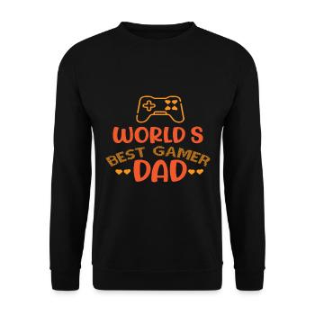 FATHER S DAY Gamer - Unisex Sweatshirt - black - Front - Alina (178cm) & Michal (187cm)