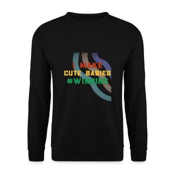 Father's Day dad dad dad dad dad dad dad - Unisex Sweatshirt - black - Front - Alina (178cm) & Michal (187cm)