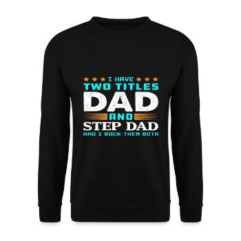 Stiefvater Papa - Unisex Pullover - Schwarz - Vorne - Alina (178cm) & Michal (187cm)