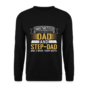 Stiefvater Papa - Unisex Pullover - Schwarz - Vorne - Alina (178cm) & Michal (187cm)