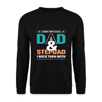 Stiefvater Papa - Unisex Pullover - Schwarz - Vorne - Alina (178cm) & Michal (187cm)
