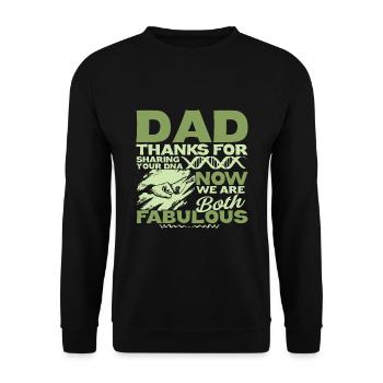 Drôle de forme de cadeau de fête des pères pour le fils et la fille - Sweat-shirt Unisexe - noir - Devant - Alina (178cm) & Michal (187cm)