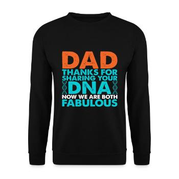 Drôle de forme de cadeau de fête des pères pour le fils et la fille - Sweat-shirt Unisexe - noir - Devant - Alina (178cm) & Michal (187cm)