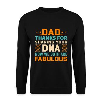 Drôle de forme de cadeau de fête des pères pour le fils et la fille - Sweat-shirt Unisexe - noir - Devant - Alina (178cm) & Michal (187cm)