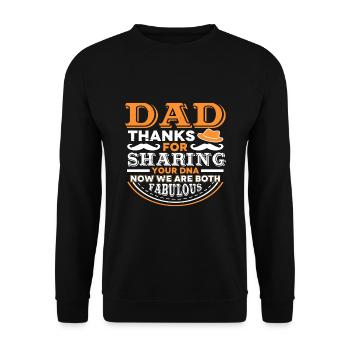 Drôle de forme de cadeau de fête des pères pour le fils et la fille - Sweat-shirt Unisexe - noir - Devant - Alina (178cm) & Michal (187cm)