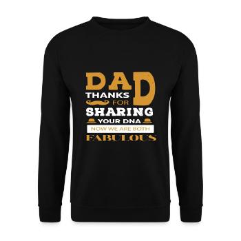 Drôle de forme de cadeau de fête des pères pour le fils et la fille - Sweat-shirt Unisexe - noir - Devant - Alina (178cm) & Michal (187cm)