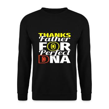 Drôle de forme de cadeau de fête des pères pour le fils et la fille - Sweat-shirt Unisexe - noir - Devant - Alina (178cm) & Michal (187cm)