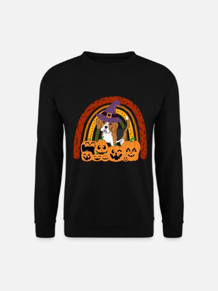 Süßer Beagle Halloween Kostüm Hund - Unisex Pullover - Schwarz