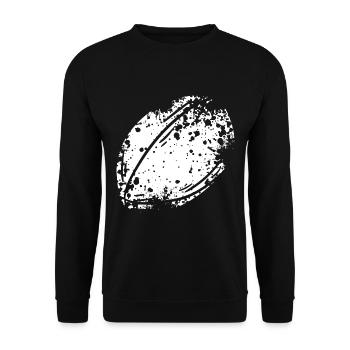 Rugby Player Rugby Gift Rugby Coach - Unisex Sweatshirt - black - Front - Alina (178cm) & Michal (187cm)