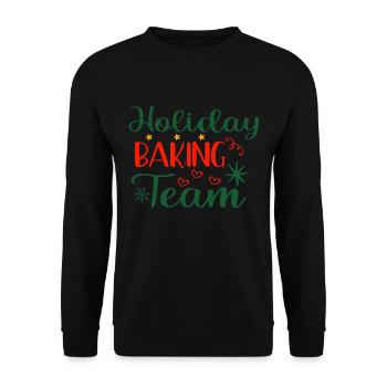 Holiday Baking Team - Unisex Sweatshirt - black - Front - Alina (178cm) & Michal (187cm)