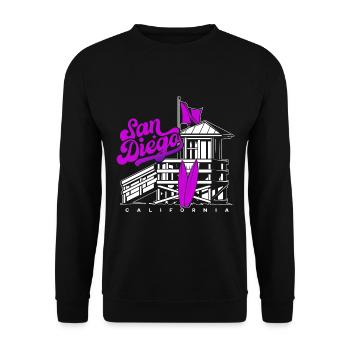 San Diego, Californie, West Coast Summer Surfers - Sweat-shirt Unisexe - noir - Devant - Alina (178cm) & Michal (187cm)