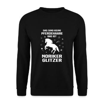 Noriker Glitzer - Unisex Pullover - Schwarz - Vorne - Alina (178cm) & Michal (187cm)