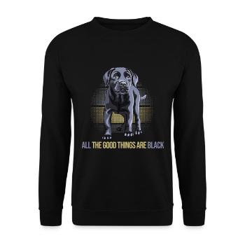 dog black labrador dog breeding black labrador - Unisex Sweatshirt - black - Front - Alina (178cm) & Michal (187cm)