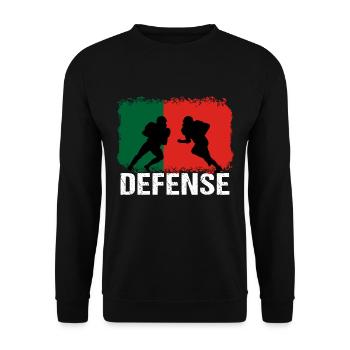 American Football Portugal Defense - Unisex Pullover - Schwarz - Vorne - Alina (178cm) & Michal (187cm)