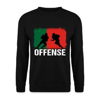 American Football Portugal Offense - Unisex Pullover - Schwarz - Vorne - Alina (178cm) & Michal (187cm)