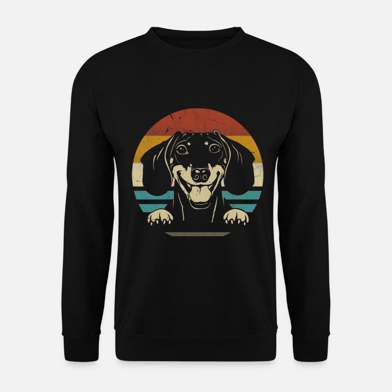 Teckel Race Teckel Teckel drôle rétro - Sweat-shirt Unisexe - noir