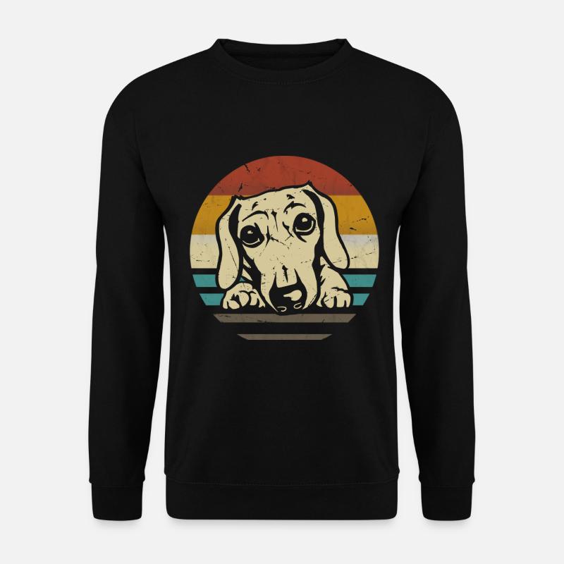 Dackel Welpe Hund - Unisex Pullover - Schwarz
