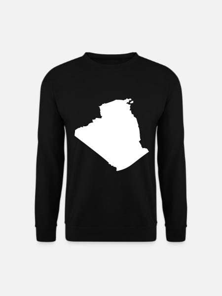 Algeria map flag - Unisex Sweatshirt - black