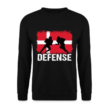 American Football Dänemark Defense - Unisex Pullover - Schwarz - Vorne - Alina (178cm) & Michal (187cm)