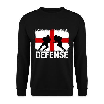 American Football England Defense - Unisex Pullover - Schwarz - Vorne - Alina (178cm) & Michal (187cm)