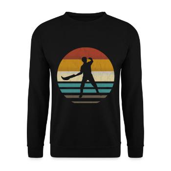 Jai Alai Sports Retro vintage Cesta-Punta, Pelota - Unisex Sweatshirt - black - Front - Alina (178cm) & Michal (187cm)